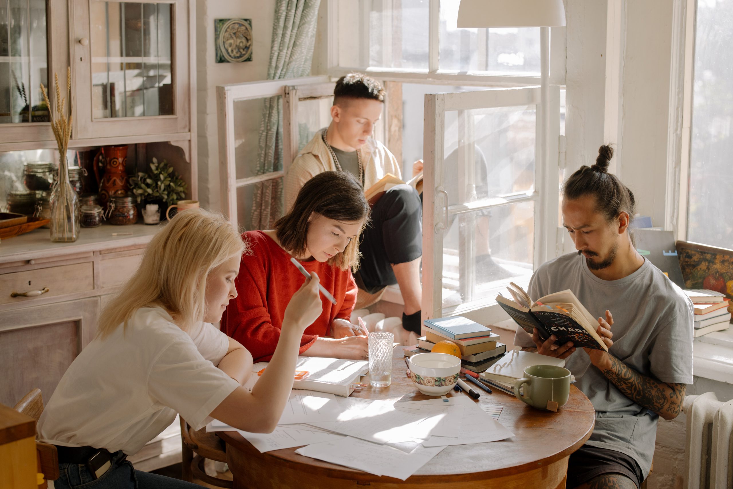 students doing homework