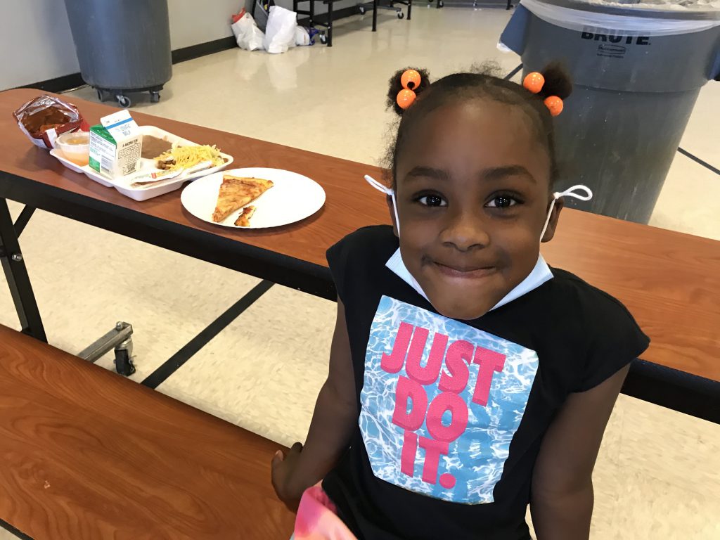 girl at lunch